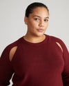 Better-Than-Wool Keyhole Sweater - Merlot Image Thumbnmail #1