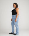 Mimi High Rise Split Hem Jeans 33 Inch - All Blue Image Thumbnmail #2