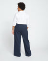 Stephanie Wide Leg Stripe Ponte Pants - Navy with Absinthe/Navy Stripe Image Thumbnmail #4