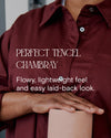 Perfect Tencel Chambray Off-Duty Pants - Cerulean Image Thumbnmail #4