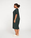 Teresa Liquid Jersey V-Neck Dress - Forest Green Image Thumbnmail #7