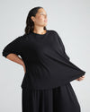 Pina Long Sleeve Lounge Tee - Black Image Thumbnmail #3