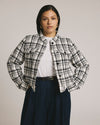 Tweed Lady Jacket - White/Black Plaid Image Thumbnmail #4