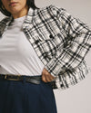 Tweed Lady Jacket - White/Black Plaid Image Thumbnmail #2