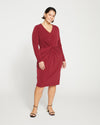 Velvety-Cool Jersey Twist Dress - Rioja Image Thumbnmail #1