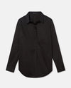 Elbe Popover Stretch Poplin Shirt Classic Fit - Black Image Thumbnmail #2