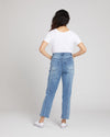 Whitney Super High Rise Seam Tapered Leg Jeans - Distressed Light Blue Image Thumbnmail #7