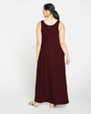 Athena Divine Jersey Dress - Black Cherry Image Thumbnmail #4