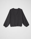 Occasion Stretch Crepe Blouson Top - Black Image Thumbnmail #2
