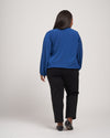 Occasion Stretch Crepe Blouson Top - True Blue Image Thumbnmail #5