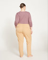 All Day Cuffed Cigarette Pants - Cafe Au Lait Image Thumbnmail #5