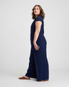 Cambria Luxe Twill Jumpsuit - Navy Image Thumbnmail #5
