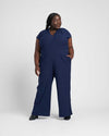 Cambria Luxe Twill Jumpsuit - Navy Image Thumbnmail #3