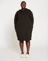 Carefree Hoodie Sweatshirt Dress - Black Image Thumbnmail #2