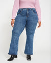 Farrah High Rise Flared Jeans - Vintage True Blue Image Thumbnmail #2