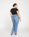 Donna High Rise Curve Straight Leg Jeans 32 Inch - Distressed Indigo Image Thumbnmail #9