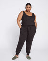 Superfine French Terry Jumpsuit - Black Image Thumbnmail #2