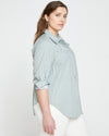 Elbe Popover Stretch Poplin Shirt Classic Fit - Sage/White Image Thumbnmail #3
