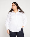 Elbe Popover Stretch Poplin Shirt Classic Fit - White Image Thumbnmail #6