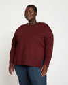 Fiona Open Side Sweatshirt - Black Cherry Image Thumbnmail #2