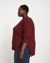 Fiona Open Side Sweatshirt - Black Cherry Image Thumbnmail #4