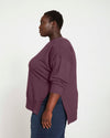 Fiona Open Side Sweatshirt - Faded Plum Image Thumbnmail #4
