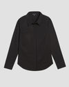 Elbe Stretch Poplin Shirt Classic Fit - Black Image Thumbnmail #2