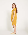 Iconic Geneva V-Neck Dress - Mustard Image Thumbnmail #3