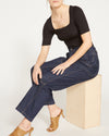 Gwen High Rise Carpenter Jeans - Dark Indigo Image Thumbnmail #2