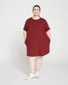 Halie T-Shirt Dress - Brick Red Image Thumbnmail #1