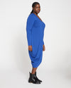Iconic Long Sleeve V-Neck Geneva Dress - Lapis Image Thumbnmail #2