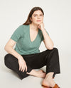 Iris Linen Easy Pull-On Pants - Black Image Thumbnmail #1
