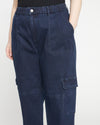 Karlee High Rise Cargo Jeans - Dark Indigo Image Thumbnmail #3