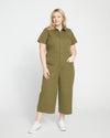 Kate Stretch Cotton Twill Jumpsuit - Ivy Image Thumbnmail #1