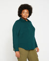 Elbe Popover Liquid Jersey Shirt Classic Fit - Forest Green Image Thumbnmail #3