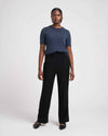 Marina Luxe Twill Pull-On Pants - Black/Black Matte Image Thumbnmail #1