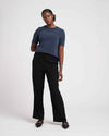 Marina Luxe Twill Pull-On Pants - Black/Black Matte Image Thumbnmail #4