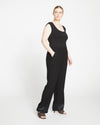 Soiree Double Luxe Pull-On Pants - Black/Black Shine Image Thumbnmail #3
