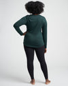 Mia Long Sleeve Movement Tee - Forest Green Image Thumbnmail #4