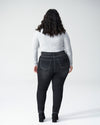 Seine High Rise Skinny Jeans Petite - Distressed Black Image Thumbnmail #3