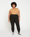 Luxe Laid-Back Ponte Joggers - Black Image Thumbnmail #1
