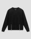 Peachy Terry Side Zip Pullover - Black Image Thumbnmail #2