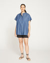 Perfect Tencel Chambray Short Sleeve Shirt - Midnight Blue Image Thumbnmail #1