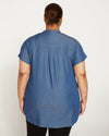 Perfect Tencel Chambray Short Sleeve Shirt - Midnight Blue Image Thumbnmail #10