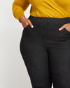 ComfortDenim Stovepipe Jeans 32 Inch - Black Image Thumbnmail #2