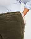 Cassidy High Rise Straight Corduroy Pants - Fatigue Image Thumbnmail #1