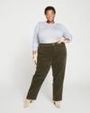 Cassidy High Rise Straight Corduroy Pants - Fatigue Image Thumbnmail #2