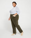 Cassidy High Rise Straight Corduroy Pants - Fatigue Image Thumbnmail #3