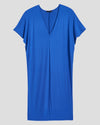 Teresa Liquid Jersey V-Neck Dress - Royal Blue Image Thumbnmail #2
