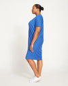 Teresa Liquid Jersey V-Neck Dress - Royal Blue Image Thumbnmail #4